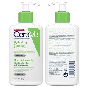 ژل شستشو و آبرسان پوست نرمال تا خشک سراوی (مدل Hydrating Cleanser)
