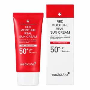 کرم ضد آفتاب مدی کیوب مدل RED MOISTURE SPF50 حجم 50میل